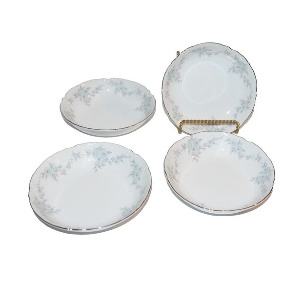 Vtg Mikasa Japan 9289 Barbizon 4pc set Berry Fruit Bowls 5.5" floral pattern - Picture 1 of 8
